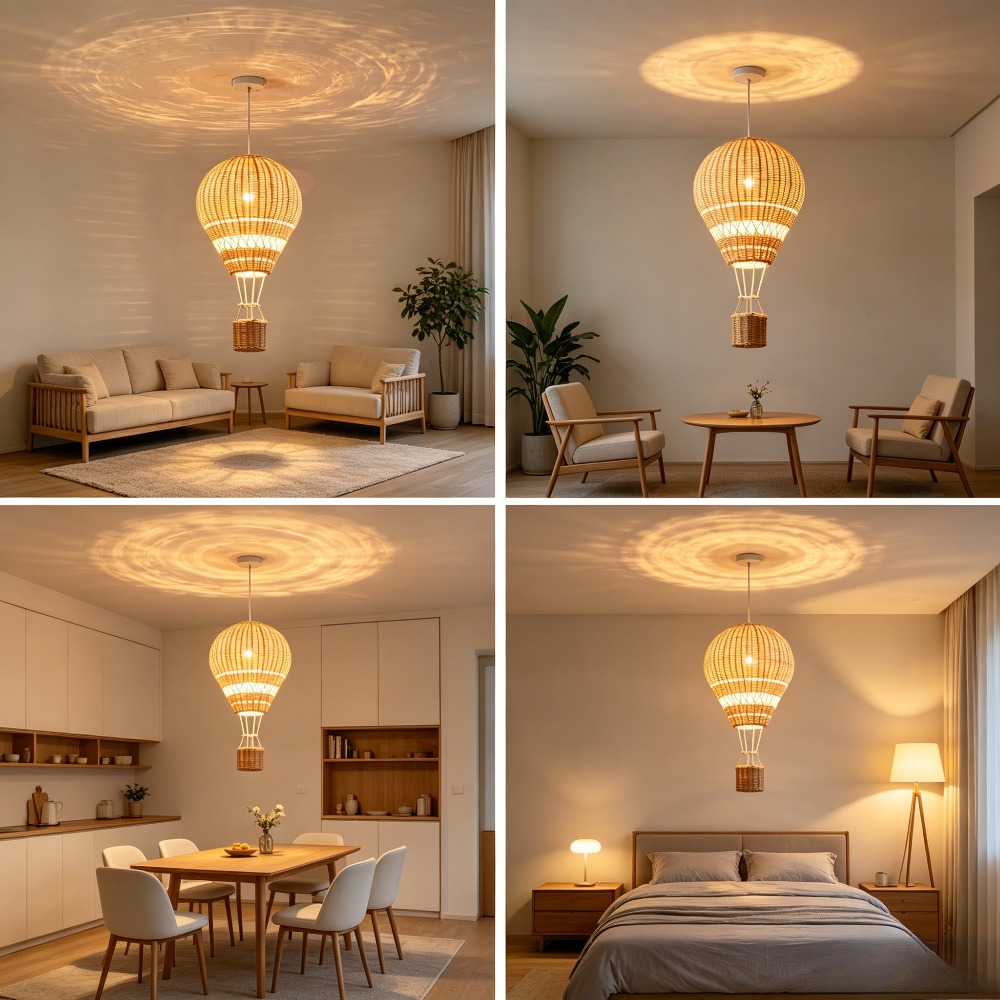 Baby Nursery Chandelier - Hot Air Balloon Chandeliers LED Children's