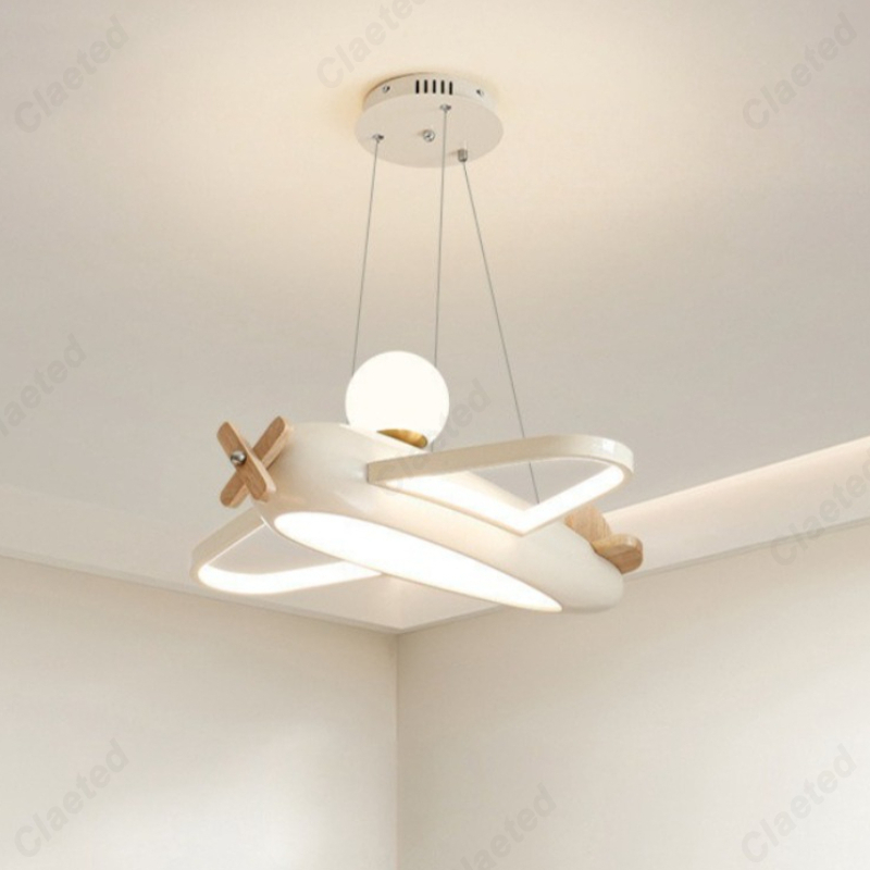 Baby Nursery Chandelier - Airplane Lamps LED Children's Room Helicopter