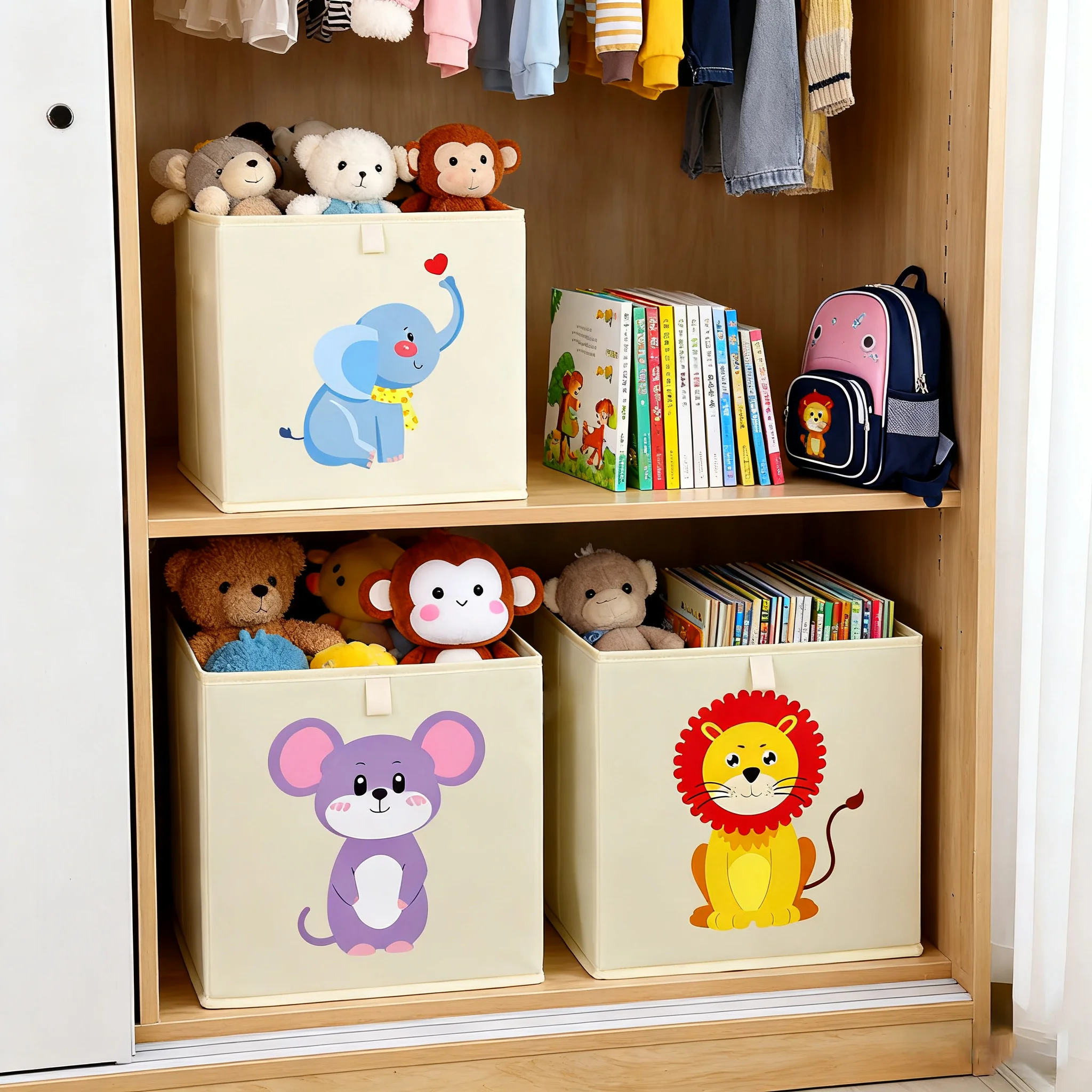 Baby Nursery Items - Cute Cartoon Kids Storage Basket Toy