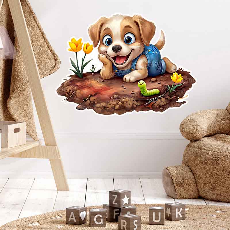 Woodland Baby in Garden Mural  - огляд і ціна Baby Nursery Mural Wallpaper