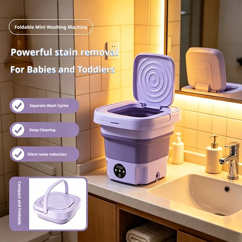 9L Fold Mini Washing Machine P - огляд і ціна Baby Nursery Laundry Basket