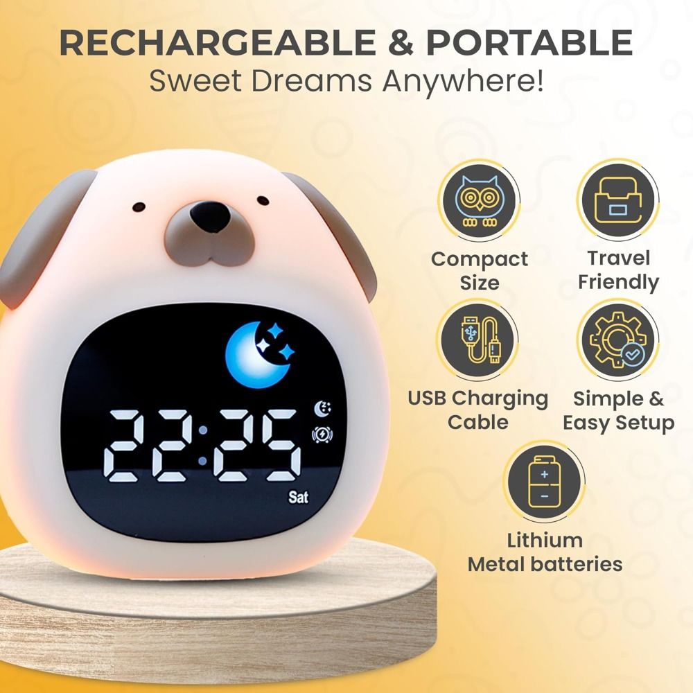 New Bright Alarm Clock Dog Des - огляд і ціна Sound Sleep Trainer Clock
