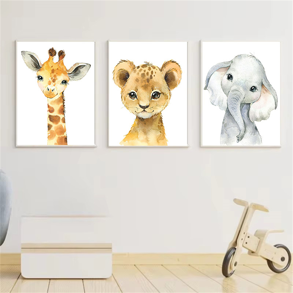 Safari Nursery Decor Set of 3  - огляд і ціна Baby Nursery Jungle Animals