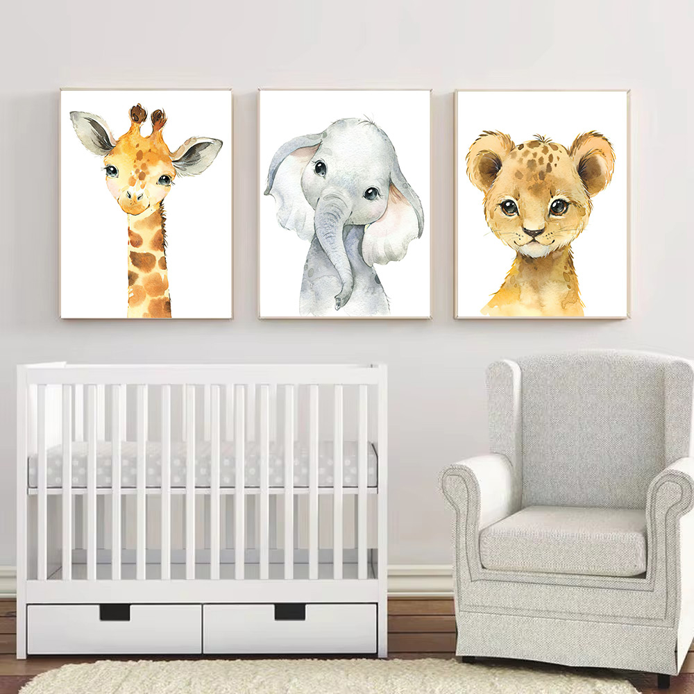 Safari Nursery Decor Set of 3  - огляд і ціна Baby Nursery Jungle Animals