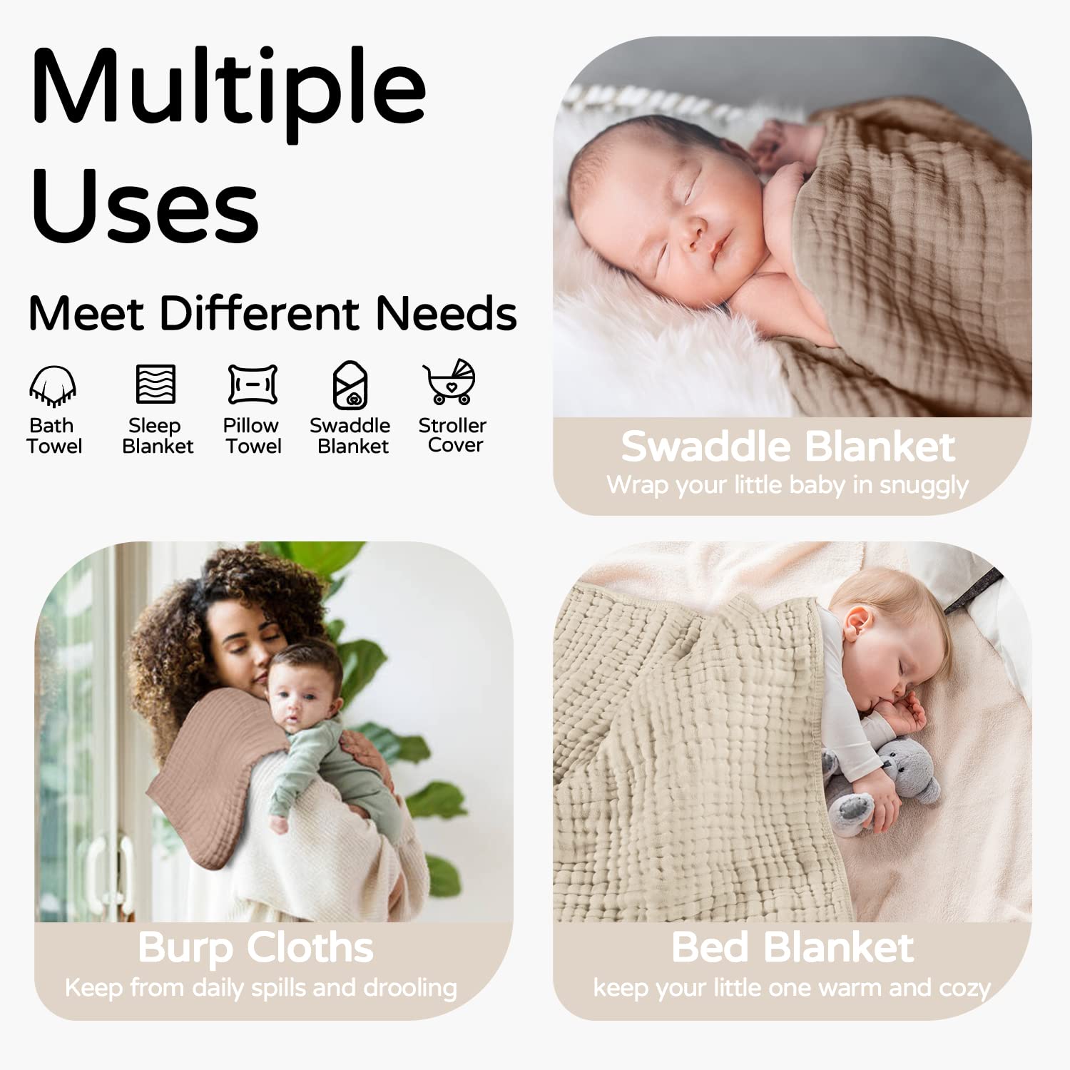 Muslin Hooded Baby Towels, 100 - огляд і ціна Baby Nursery Items