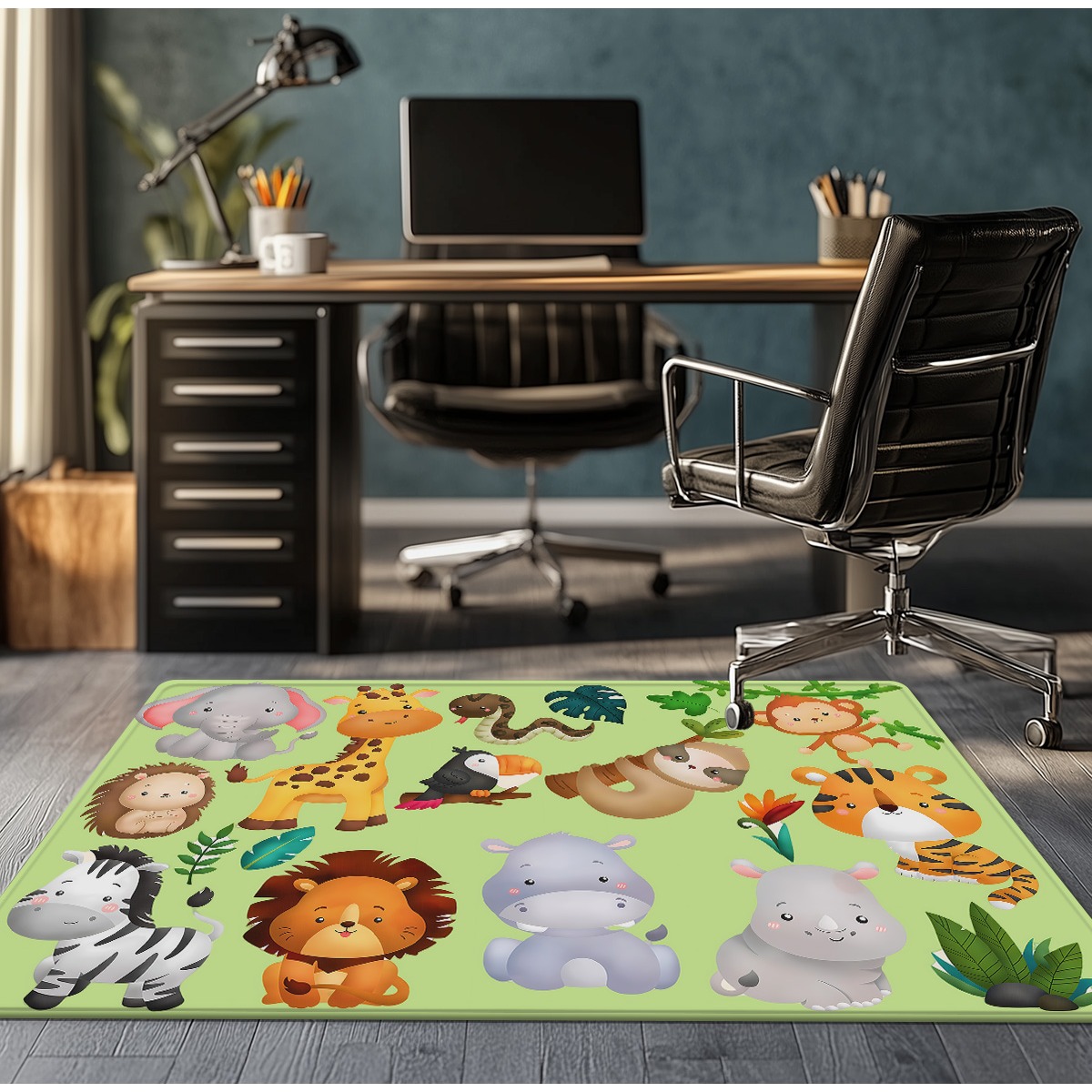 Cute Jungle Animal Print Cryst - огляд і ціна Baby Nursery Jungle Animals
