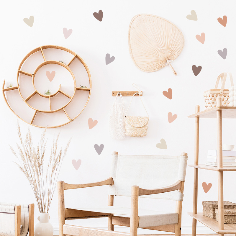 `Morandi Scattered Heart Wall  - огляд і ціна Baby Nursery Vinyl Wall Stickers
