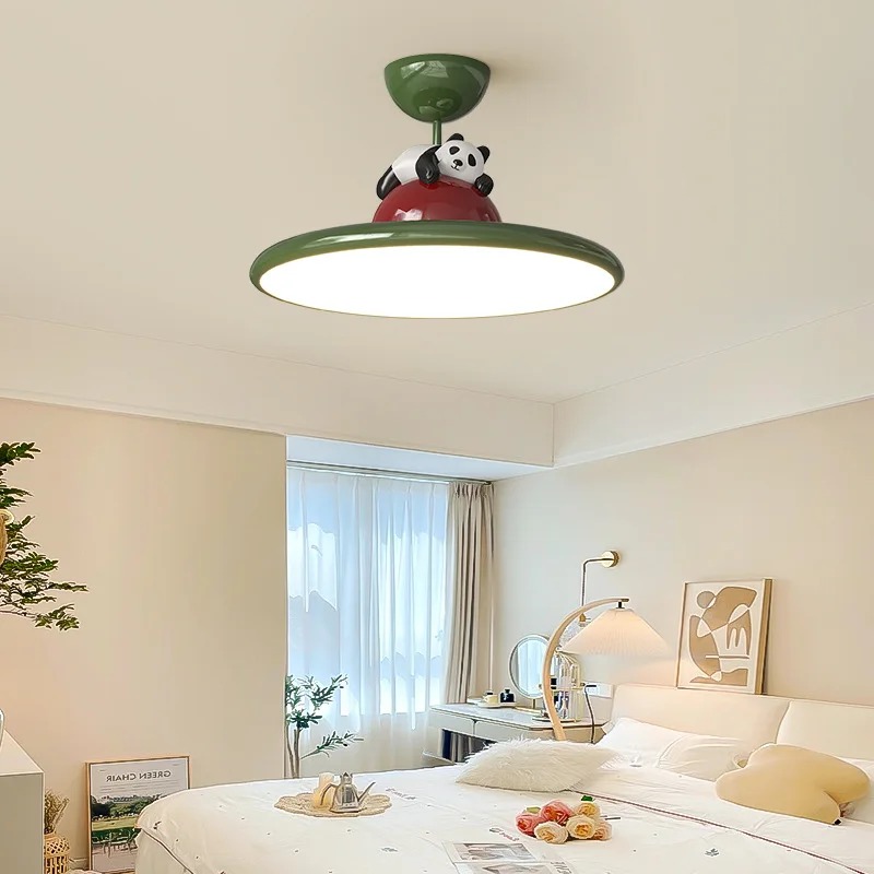 Cartoon Cream Style Panda LED  - огляд і ціна Baby Nursery Chandelier