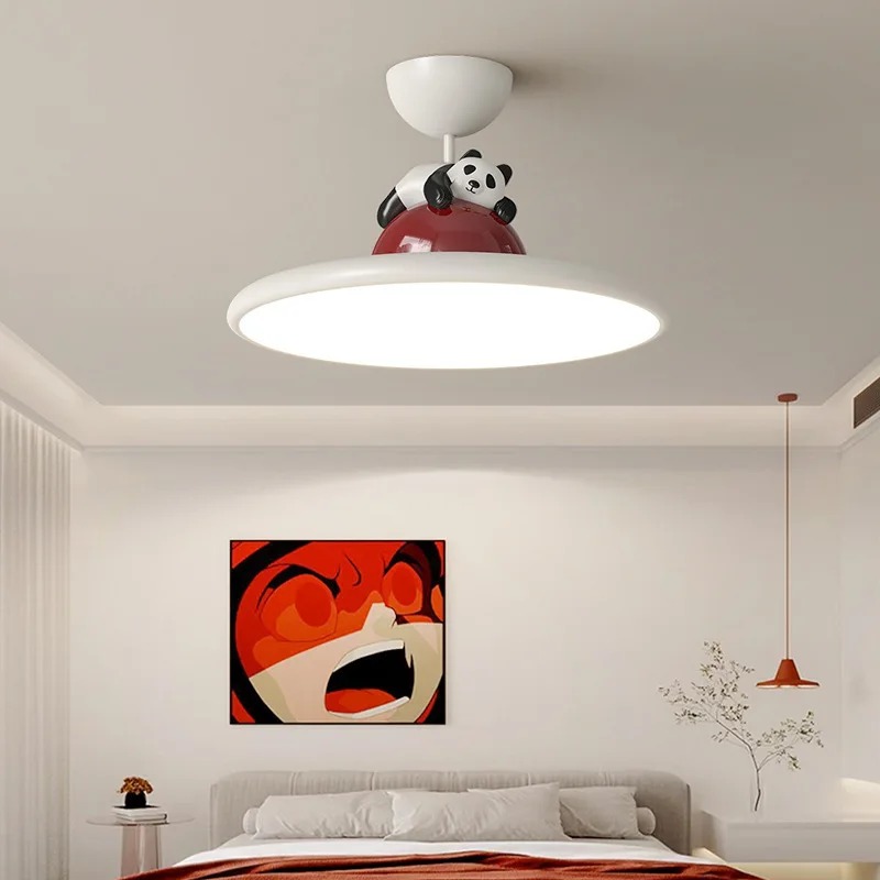 Cartoon Cream Style Panda LED  - огляд і ціна Baby Nursery Chandelier