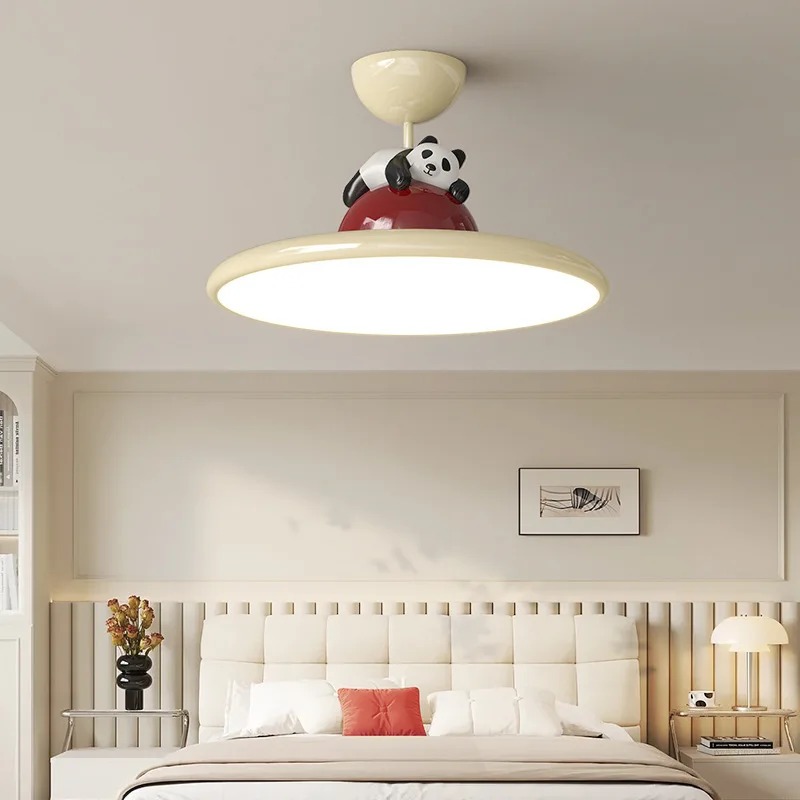 Cartoon Cream Style Panda LED  - огляд і ціна Baby Nursery Chandelier