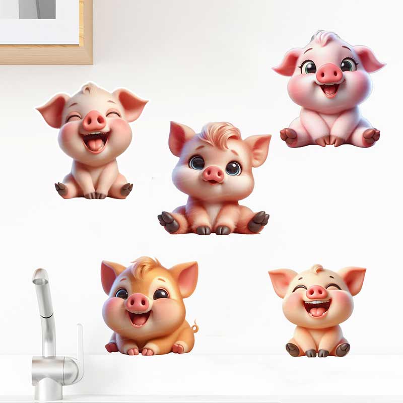 Cute Piggy Wall Sticker Baby K - огляд і ціна Baby Nursery Mural Wallpaper