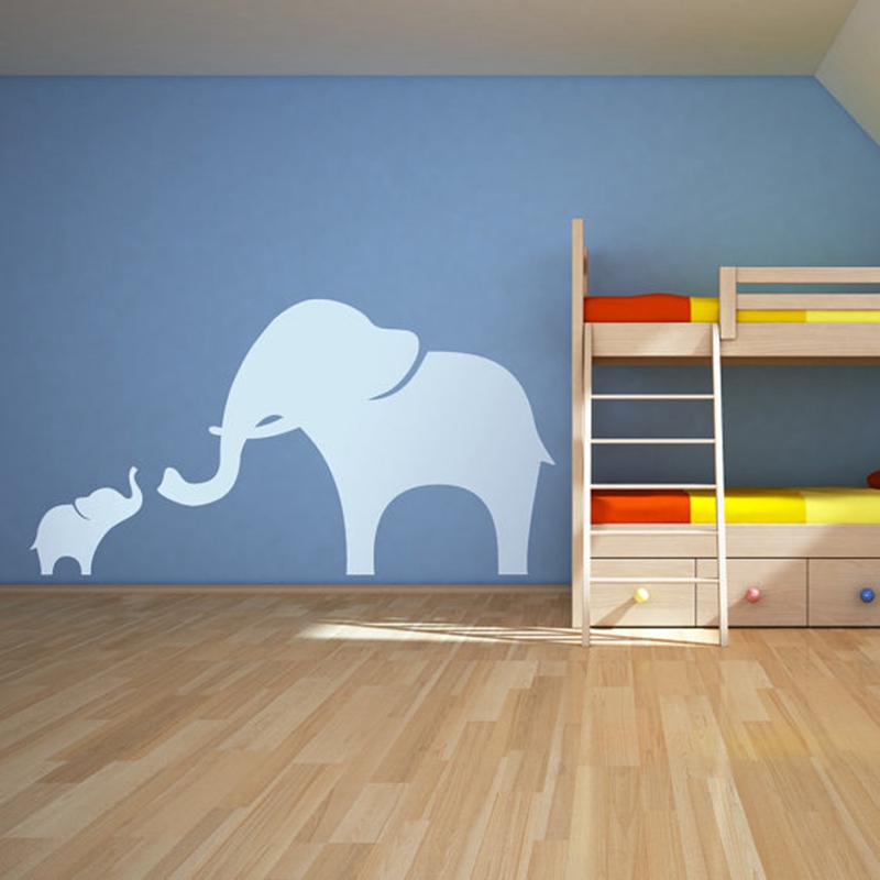 Mama and Baby Elephant Wall De - огляд і ціна Baby Nursery Vinyl Wall Stickers