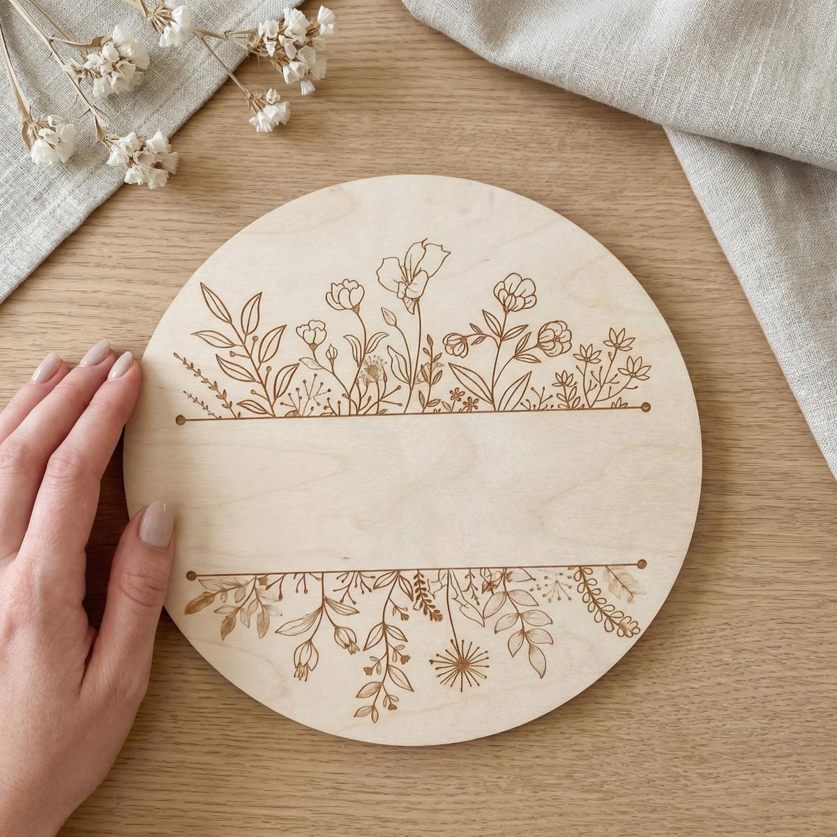 Personalized Floral Round Wood - огляд і ціна Baby Nursery Baby
