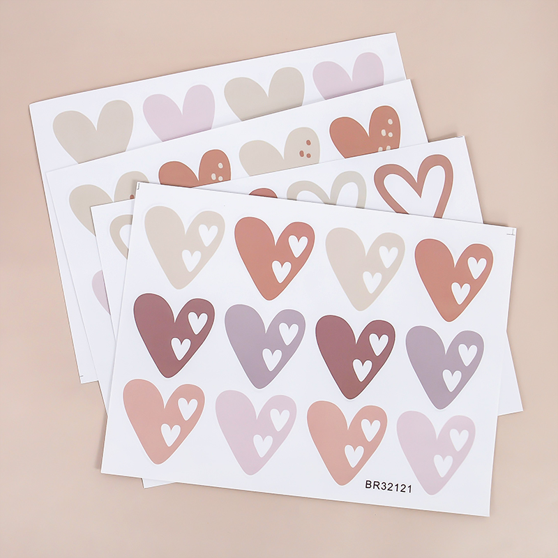 2pcs Lovely Hearts Ins Wall St - огляд і ціна Baby Nursery Vinyl Wall Stickers