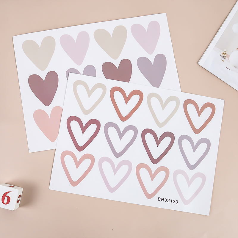 2pcs Lovely Hearts Ins Wall St - огляд і ціна Baby Nursery Vinyl Wall Stickers