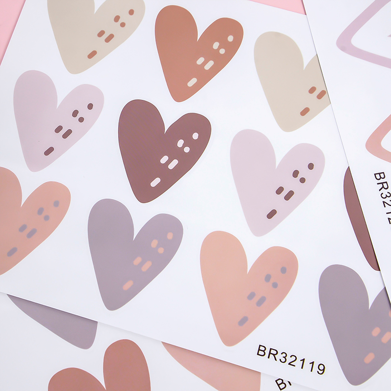 2pcs Lovely Hearts Ins Wall St - огляд і ціна Baby Nursery Vinyl Wall Stickers