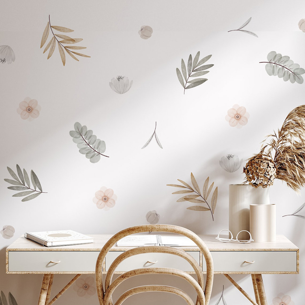 Boho Leaves Botanical DIY Wall - огляд і ціна Baby Nursery Vinyl Wall Stickers