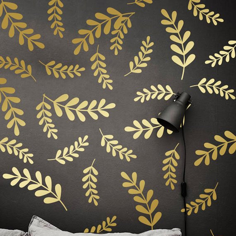 Botanical Leaf Floral Wall Sti - огляд і ціна Baby Nursery Vinyl Wall Stickers