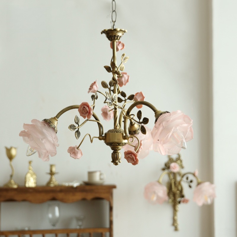 French Pink Ceramics Rose LED  - огляд і ціна Baby Nursery Chandelier
