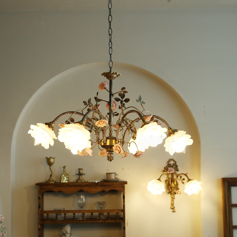 French Pink Ceramics Rose LED  - огляд і ціна Baby Nursery Chandelier