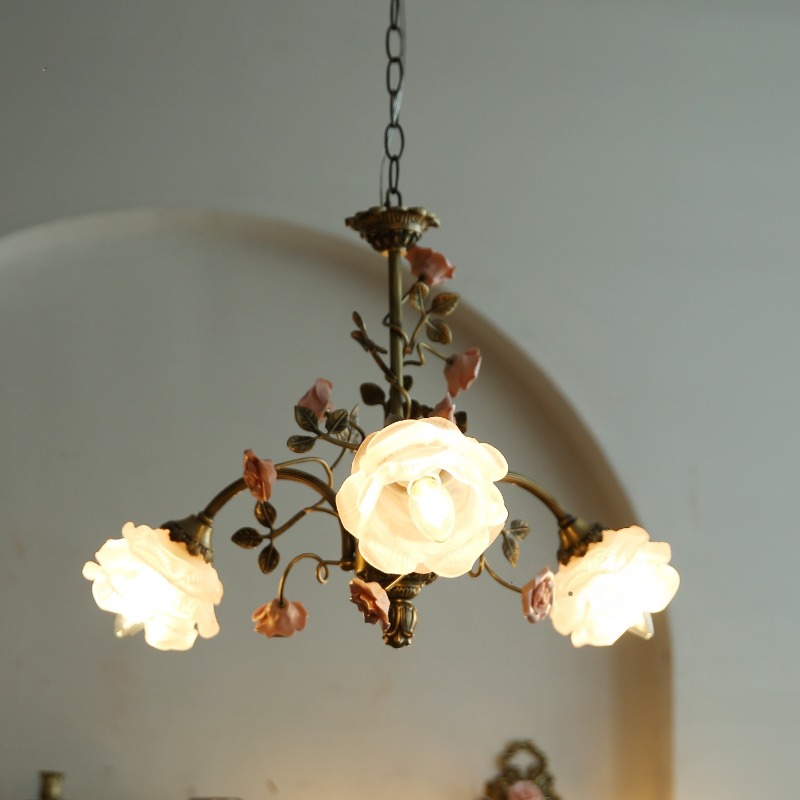 French Pink Ceramics Rose LED  - огляд і ціна Baby Nursery Chandelier