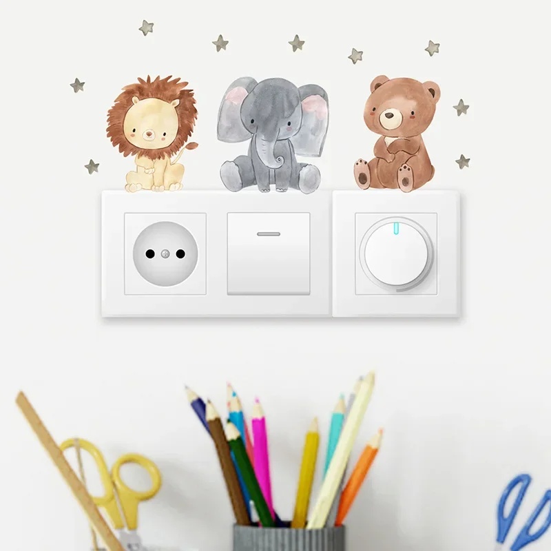 6pcs/set Cartoon Animals Wall  - огляд і ціна Baby Nursery Water